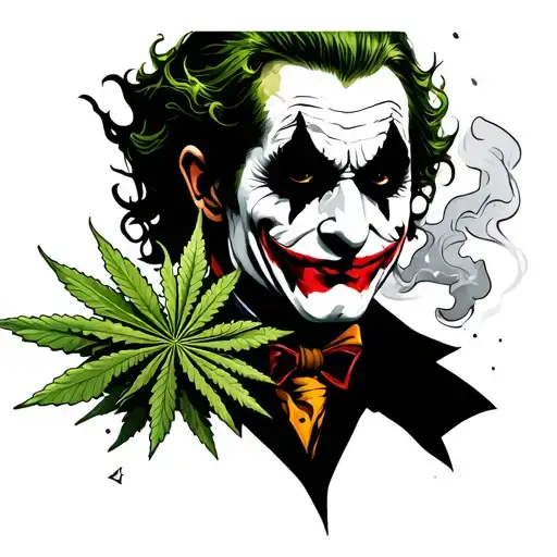 Joker Smoking Weed
