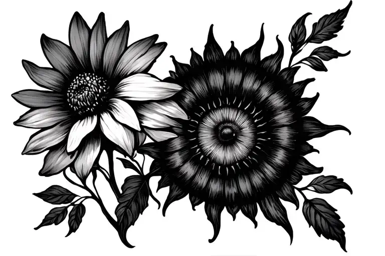 Sun Blended In With Flowers Coming