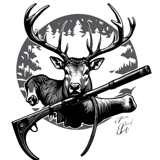 Hunting Bow Hunting Scene