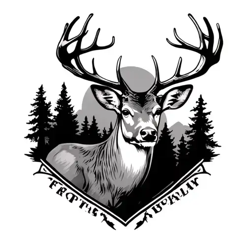 Deer Hunting Woods Surrounded