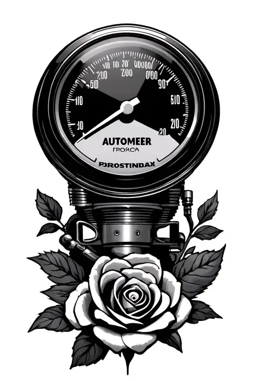 Autometer Pro Comp Tacho With Turbos And Pistons And Roses