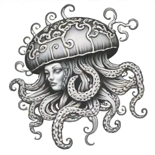 Medusa Snakes Jellyfish Floating