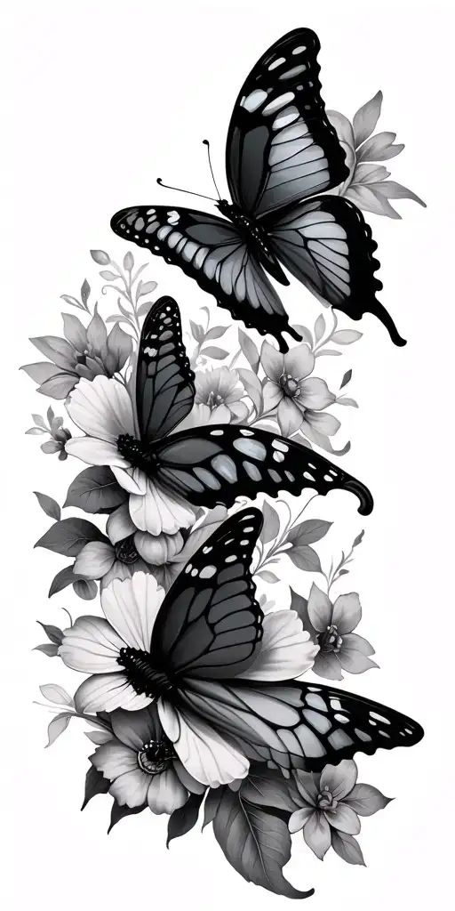 Butterflies Floral Design Inspired