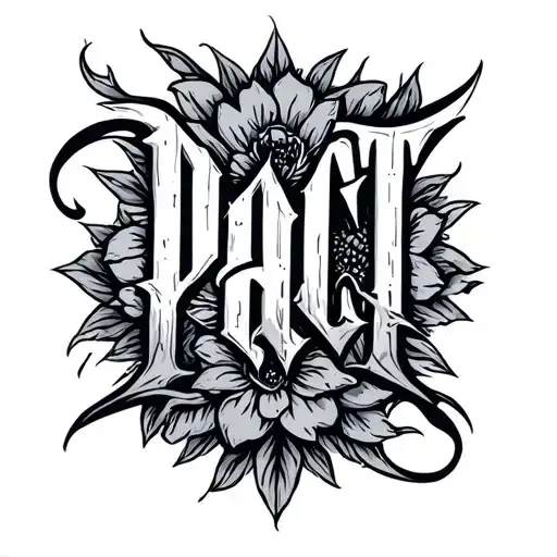 Pact Word With Different Font