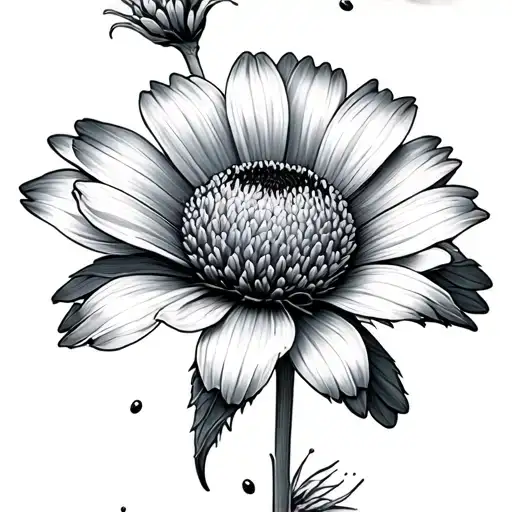 Small Wildflower With A Petal Falling