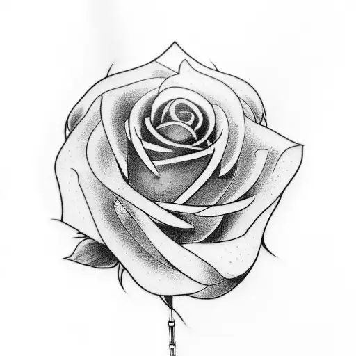 Forearm Tattoo With Roses And Cool Tribal Patterns In The Background