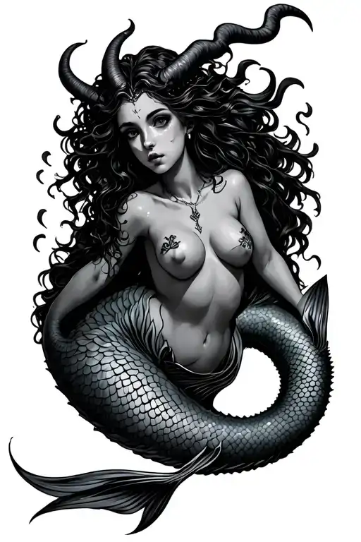 Devil Mermaid Swimming