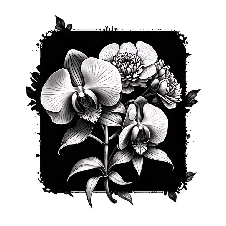 Orchids And Carnations Flowers Symbolizing