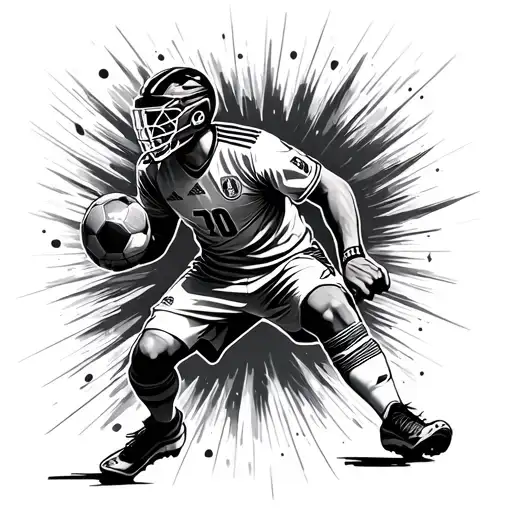 Soccer Goalie Making A Save