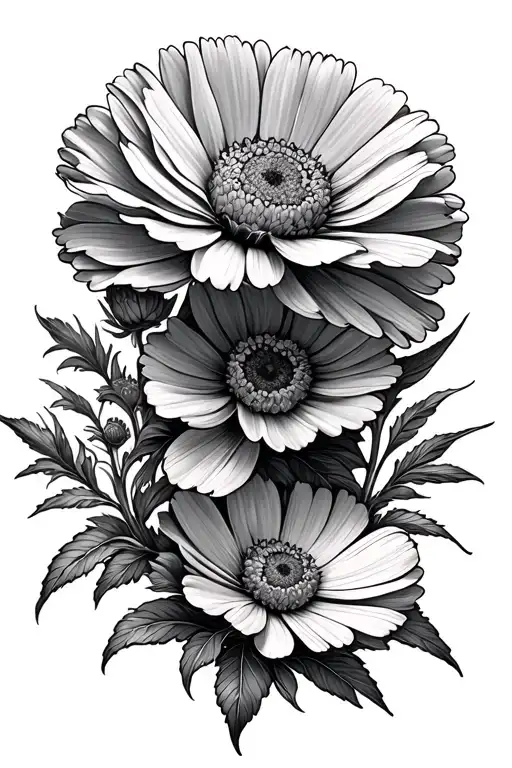 Cosmos And Marigold Flower