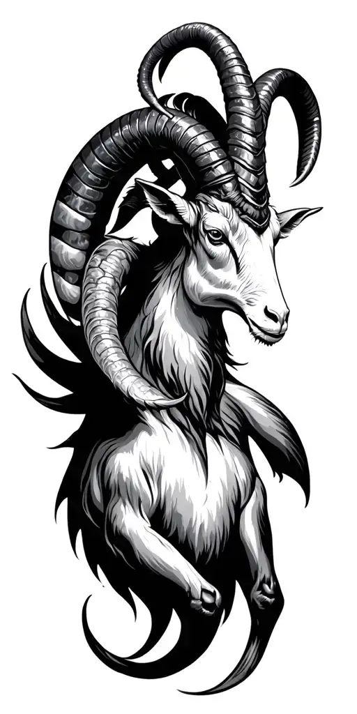 Capricorn Sea Goat Surrounded