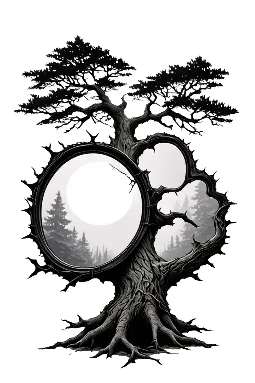 Tree And Broken Miror