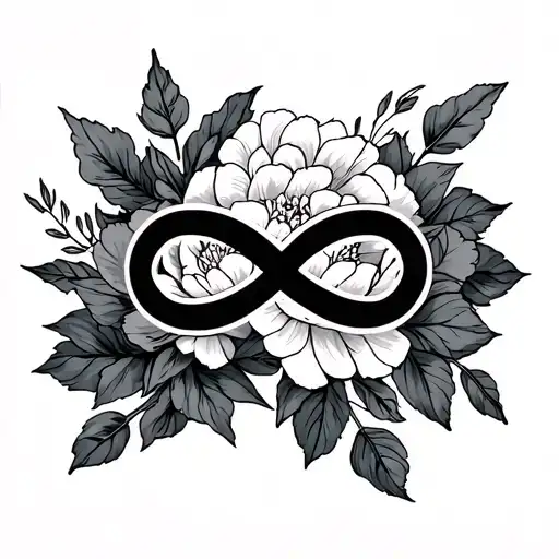 Star Wars Symbol With Peonies And Infinity Symbol Incorporated Showing Friendship