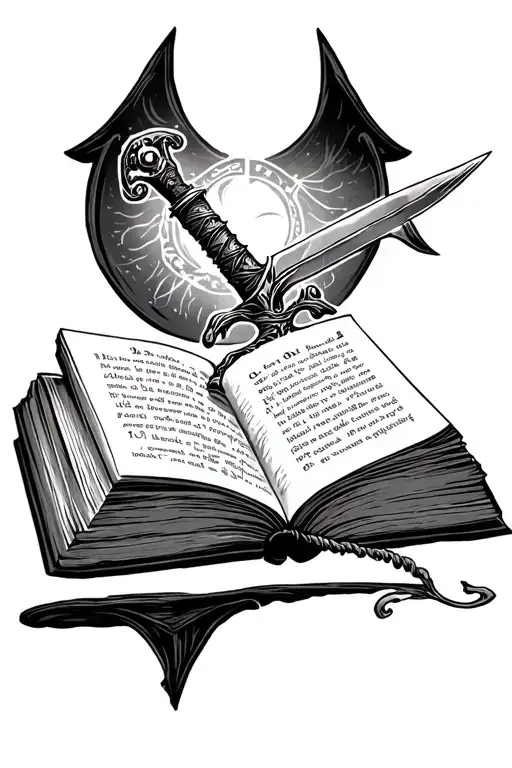 Sword Piercing An Open Book