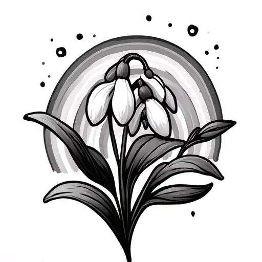 Snowdrop And Rainbow