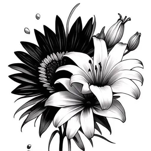 Daisy And Lily Flower