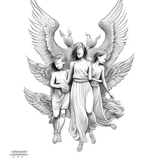 4 Angels Baby And Two Adults