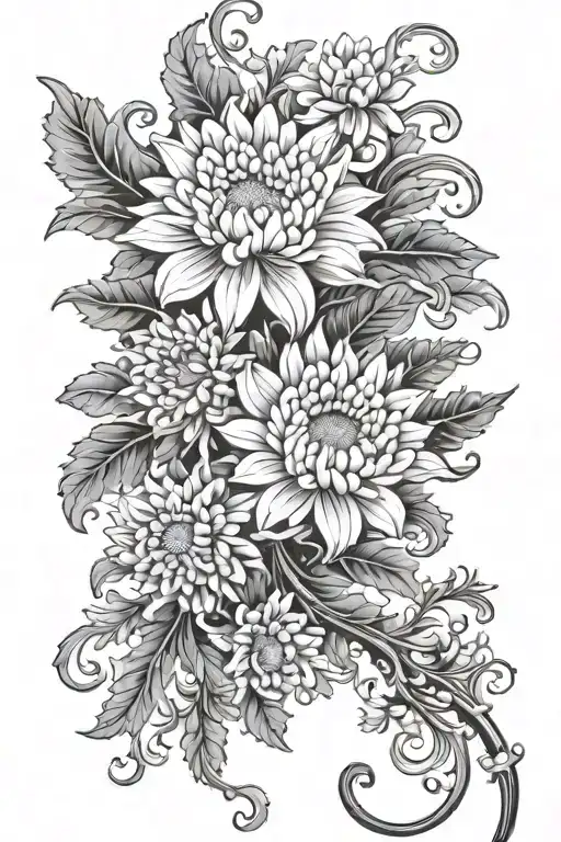 1 Chrysanthemum Vine Wrapping