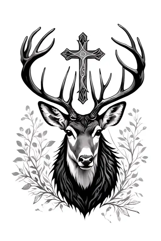 Deer And Cross