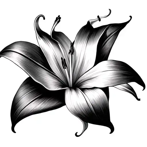 Shoulder To Chest Tattoo Lily Flower Incorporate A Semicolon