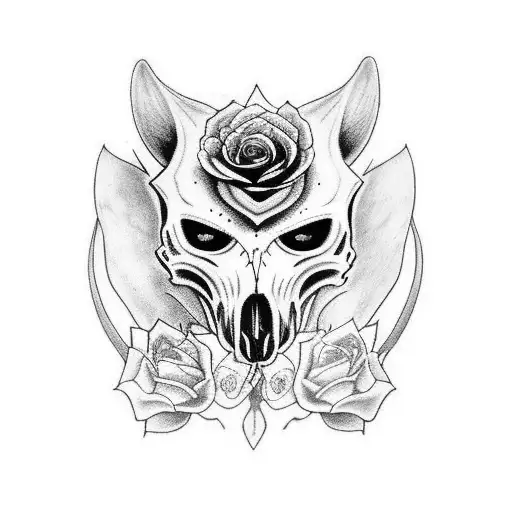 I Want A Tattoo With Mexican Suger Skull Wolf Roses And Ravens