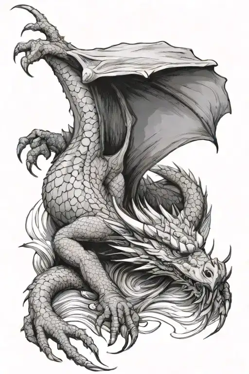 Dragon Resting Looking Up At Me Gently While Keeping My Arm