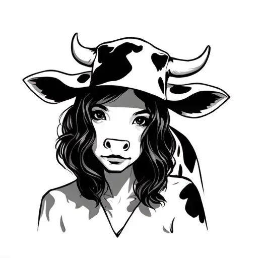 A Girl In A Cow Costume