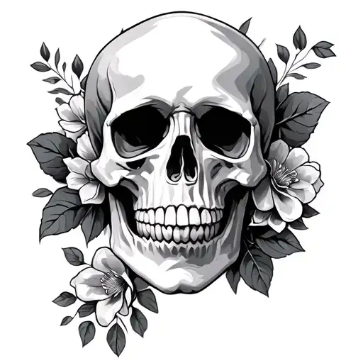 Skull And Floral