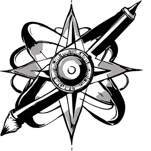 Atom With Compass