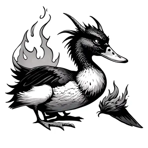 Demon Duck Bload Death Fire Hell