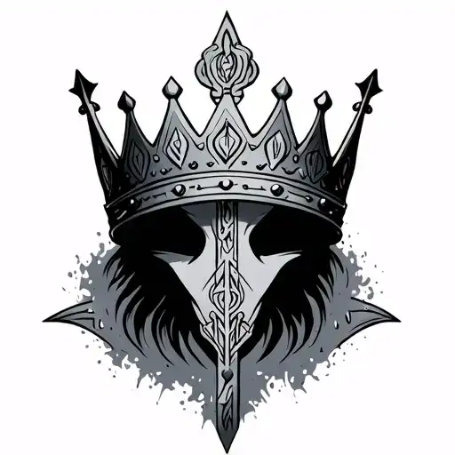 Crown With Nordic Runes