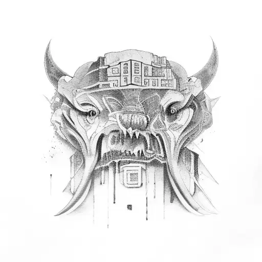 Ancient Architecture And Nature With Text