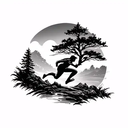 Running Nature Scene