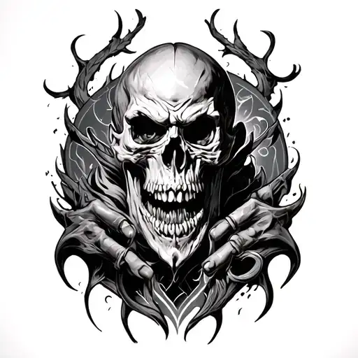 Mens Sleeve Dark Evil Death