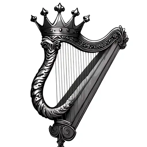 Harp With Crown Hanging