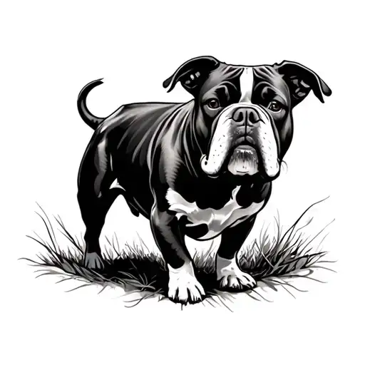 Texas Bull Against Atlanta Bull Dog Realistic