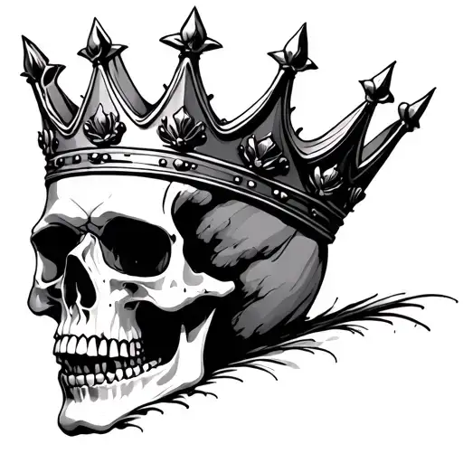 Skull Wearing A Crown