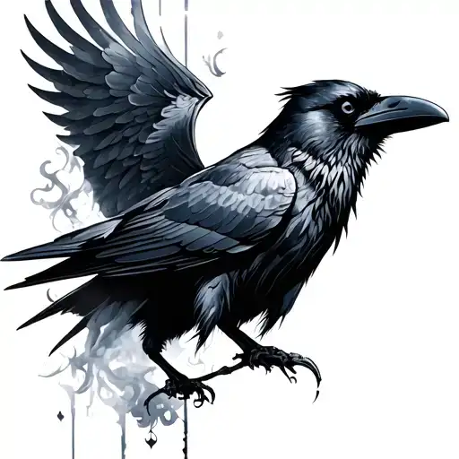 Raven With Fog