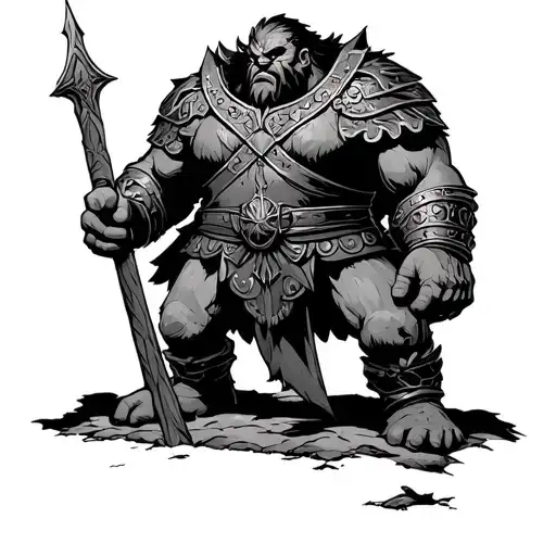 The Thick Circle Is Guarded By Stern Giant Guards