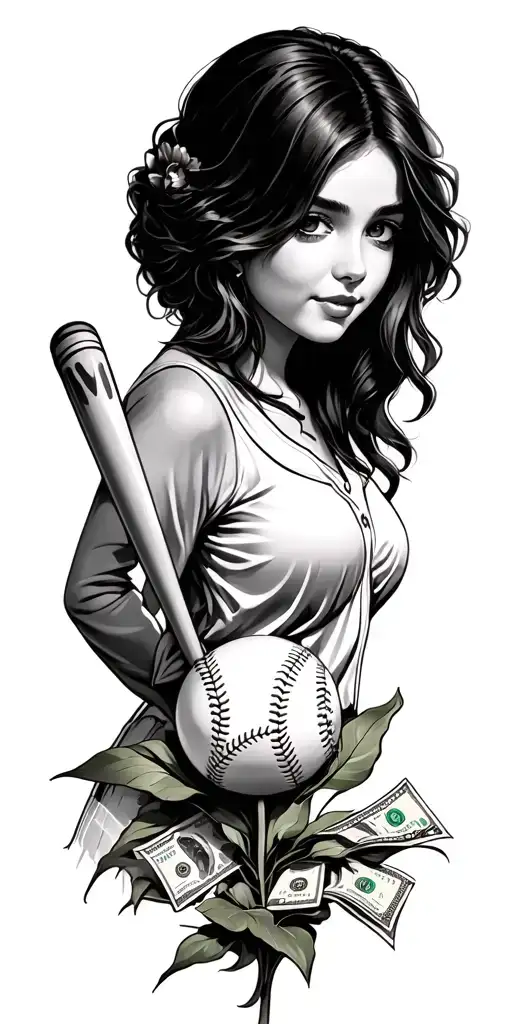 Baseball And Tulip And Beautiful Girl And Music And Travel And Money