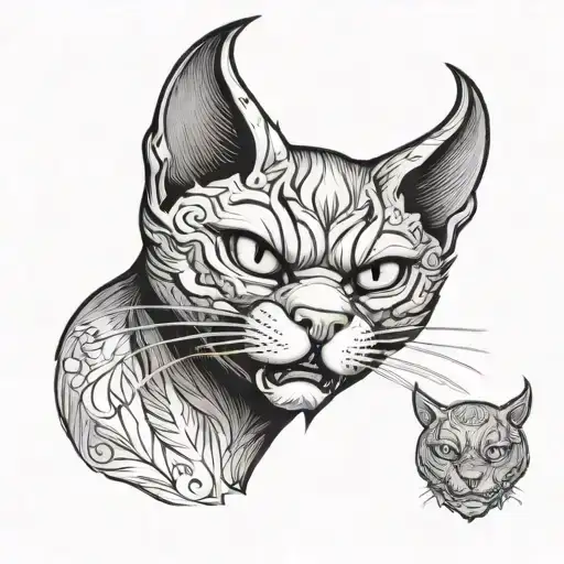 Angry Cat That Has Devil Horns