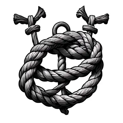 Nautical Rope Design With Kids Names Intertwined