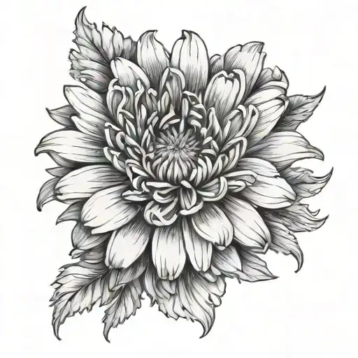 Single Daisy Chrysanthemum And Carnation