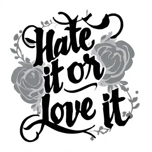 Hate It Or Love It Script