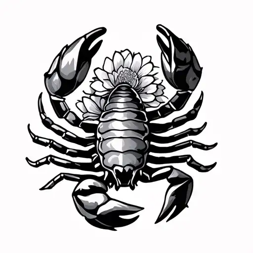 Scorpion Made Of Flowers Intertwined