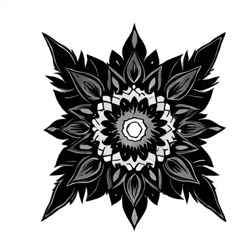 Points Mandala Unalome Symbol Incorporated