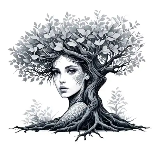 Tree Woman Body Shaped Like