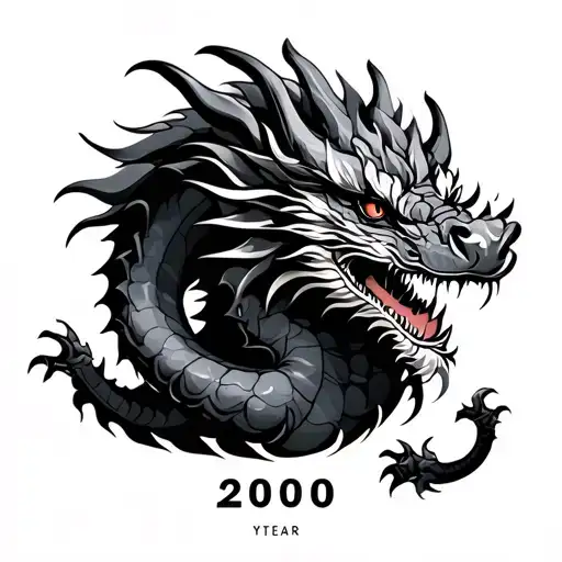Dragon With The Year 2000