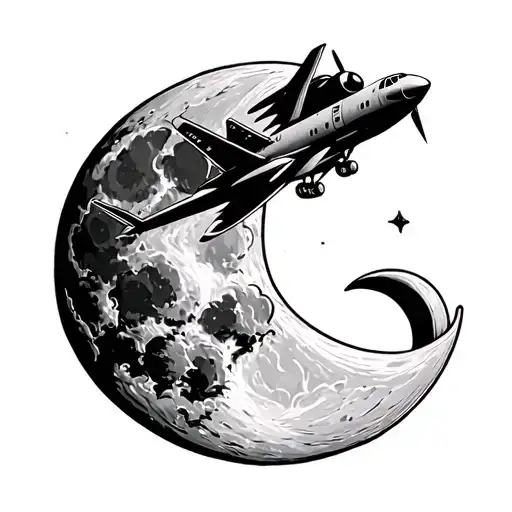 Moon And Plane