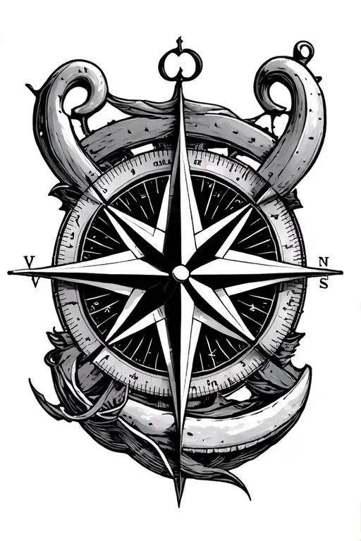 Chart Work For Sailors Compass Rose